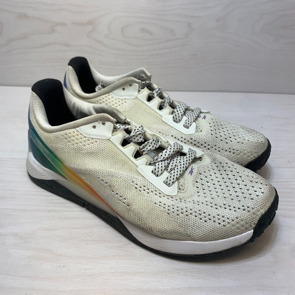 Reebok Nano X1 Pride Trainers Women's Size 6 White Lace Up Walking Running Shoes